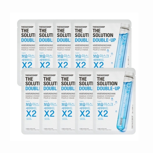 THE FACE SHOP The Solution Double-up Moisturizing Face Mask 20mL*10EA