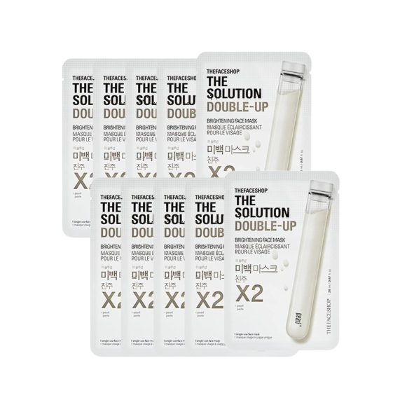 THE FACE SHOP The Solution Double-up Brightening Face Mask 20mL*10EA