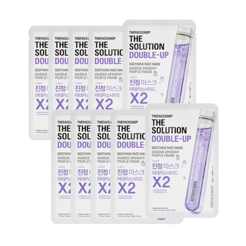 THE FACE SHOP The Solution Double-up Soothing Face Mask 20mL*10EA