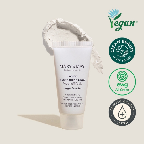 Mary&May Vegan Lemon Niacinamide Glow Wash off Pack 30g