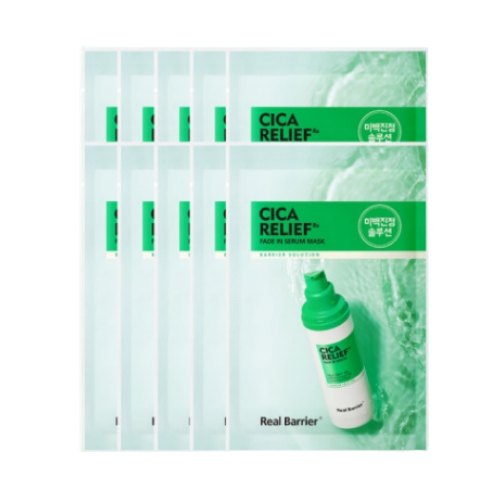Real Barrier Cica Relief RX Fade In Serum Mask Sheet 10 Sheets