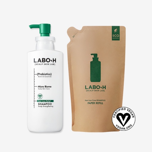 LABO-H Hair Loss Relief Shampoo Scalp Strengthening Refill Set