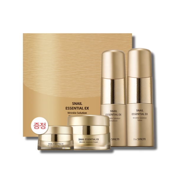 THE SAEM Snail Essential EX Wrinkle Solution Skin Care 3 Set