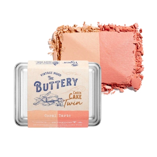 SKINFOOD Buttery Cheek Cake Twin 9.5g (04 CORAL TARTE)
