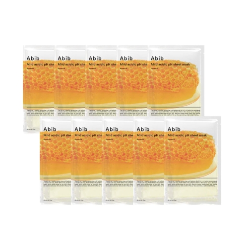 Abib Mild acidic pH sheet mask Honey fit (10 sheets)