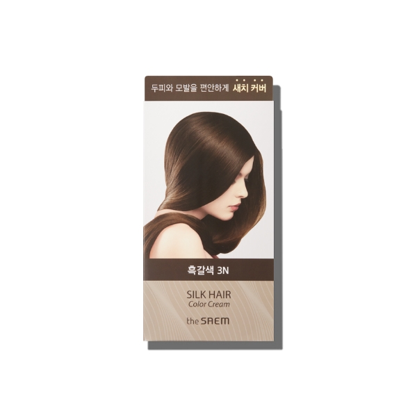 THE SAEM SilK Hair Color Cream Gray Hair Cover 3N Black Brown