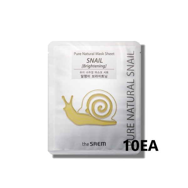 THE SAEM Pure Natural Mask Sheet [Snail BRightening] 10EA