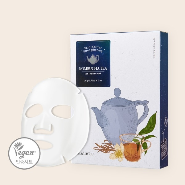 Elishacoy Skin Tea Time Mask Kombucha Tea 20g*10ea