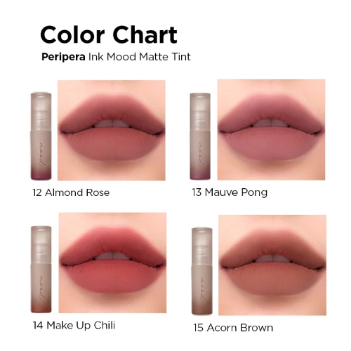 PERIPERA Ink Mood Matte Tint 4g #Dotori Collection (4color)