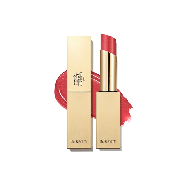 THE SAEM M Touch Shine Lipstick 5g #RD01 Glowing Rose