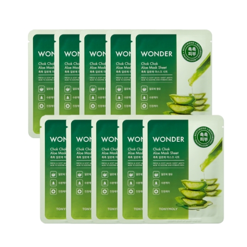 TONYMOLY Wonder Chok Chok Aloe Mask Sheet 10pcs