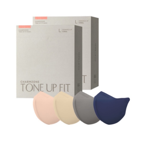 CHARMZONE New Tone Up Fit Mask 50EA [Size L] (4 Colors)