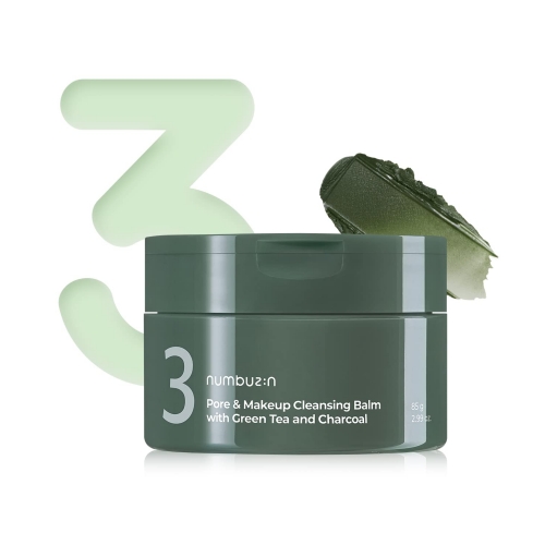 Numbuzin No.3 Pore & Makeup Cleansing Balm with Green Tea and Charcoal 85g