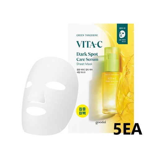 GOODAL Green Tangerine Vita C Dark Spot Serum Sheet Mask 28g*5EA