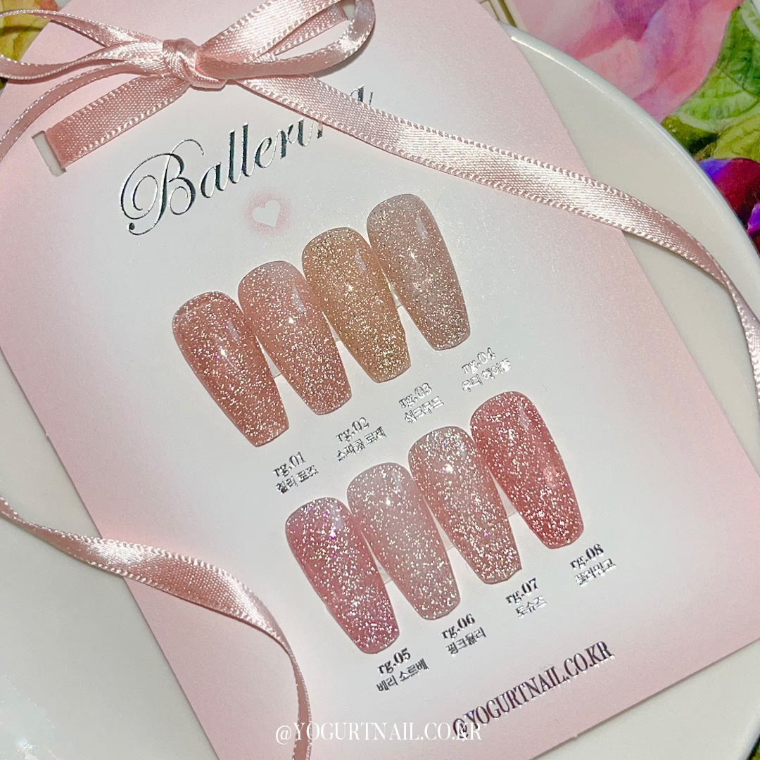 Yogurt Nail Ballerina Glitter 8colors Set