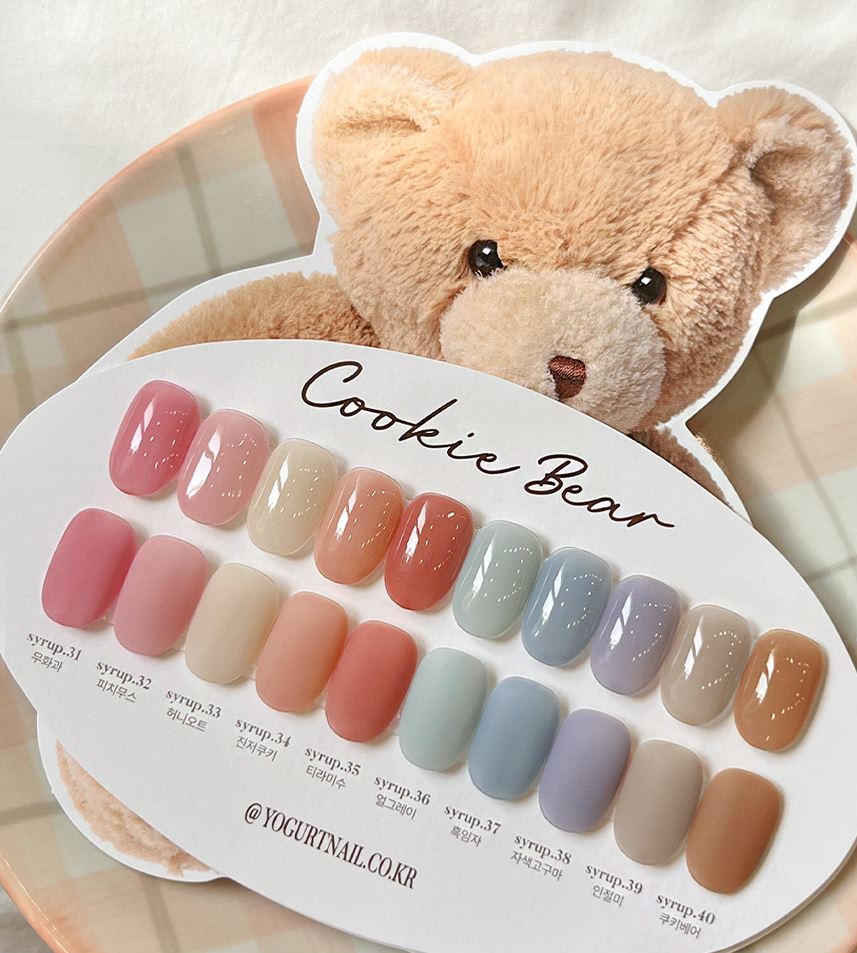 Yogurt Nail Cookie Bear Syrup Gel 10colors Set