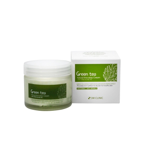 3W Clinic Green Tea Natural Time Sleep Cream 70g