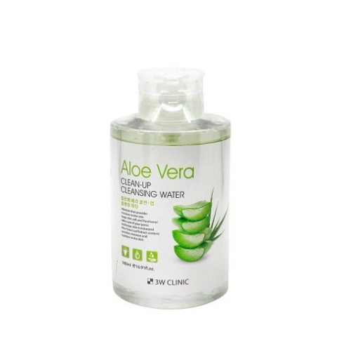 3W Clinic Aloe Clean-Up Cleansing Water 500ml