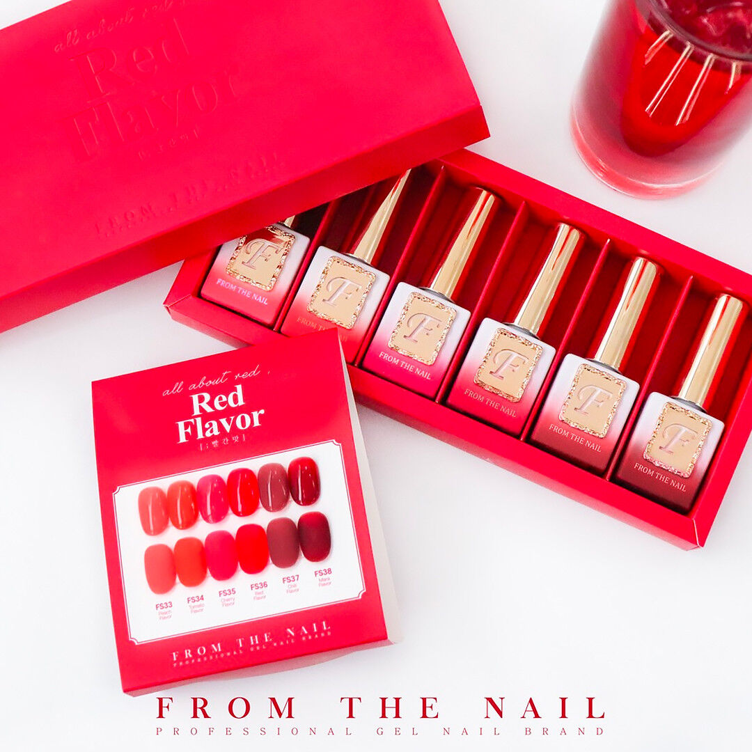 From The Nail Red Flavor Syrup Gel 6Colors Set
