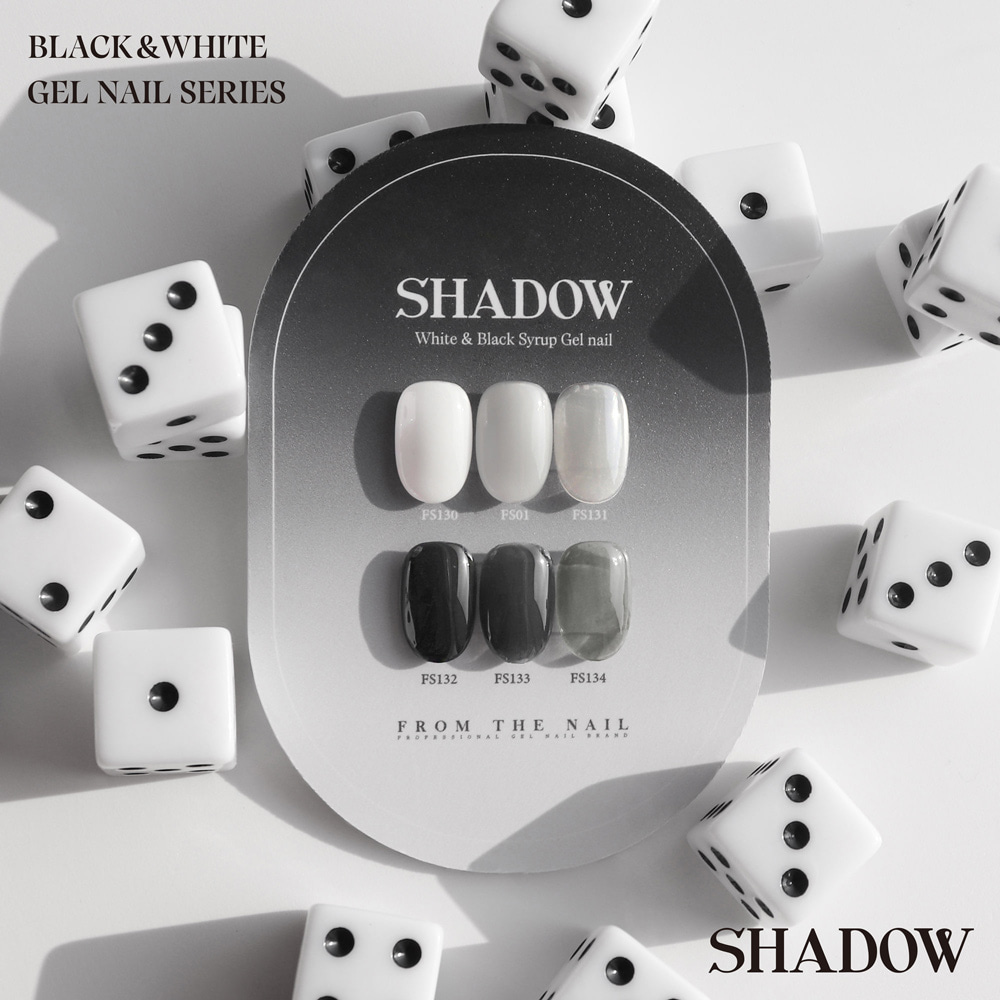 From The Nail Black&White Shadow 6Colors Set