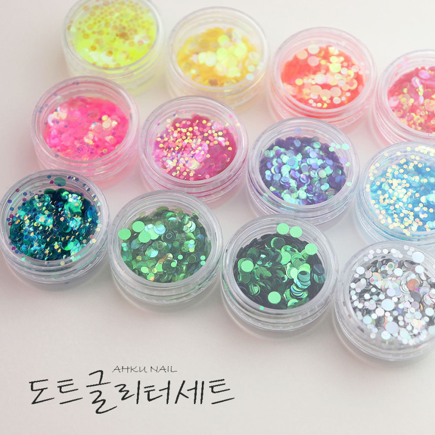 AHKU Dot Glitter 12colors Set