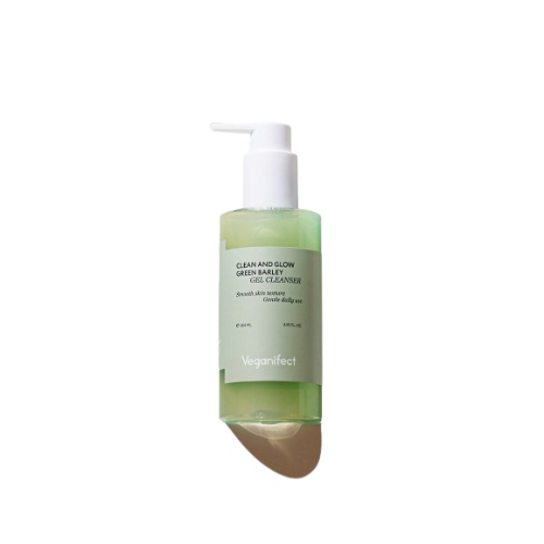 Veganifect. Clean & Glow Green Barley LHA Gel Cleanser 205mL