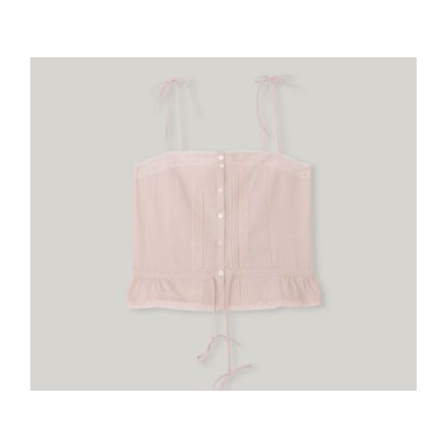 ARCHIVE JTOU lace top pink