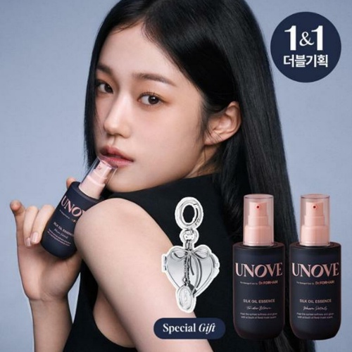 UNOVE Silk Oil Essence 70ml Warm Petal Double Special Set (+Mirror Keyring)