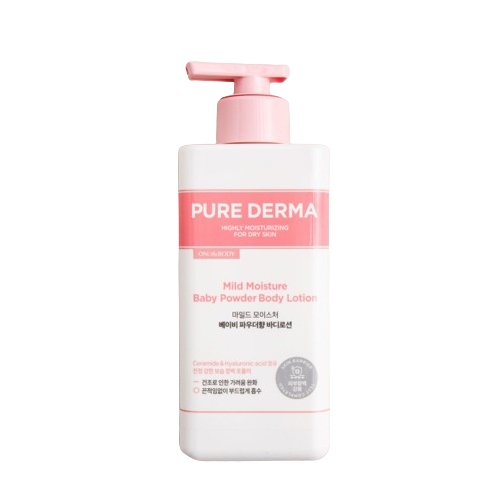 DAISO ON THE BODY PURE DERMA Mild Moisture Body Lotion 400ml #Baby Powder