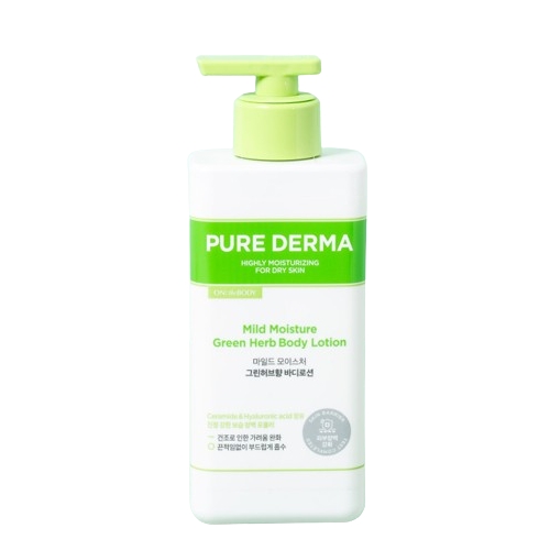 DAISO ON THE BODY PURE DERMA Mild Moisture Body Lotion 400ml #Green Herb