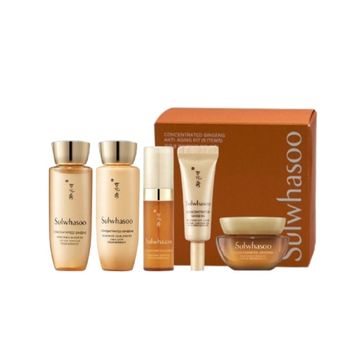 sulwhasoo concentrated ginseng anti-aging kit (5 items)