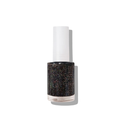 DAISO ring ring Glitter Nail 10ml #Space Black