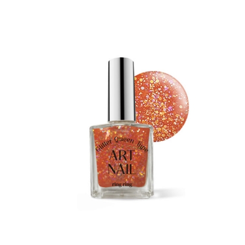 DAISO ring ring Art Nail 13ml #Glitter Queen Red