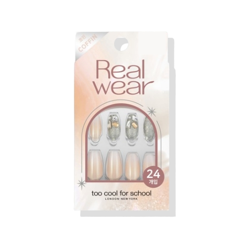 DAISO too cool for school Real Wear Nail Tip 24 tips Coffin Type #Wedding Shower