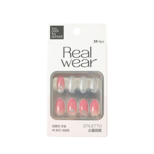 DAISO too cool for school Real Wear Nail Tip 24 tips Stiletto Type #Brilliant