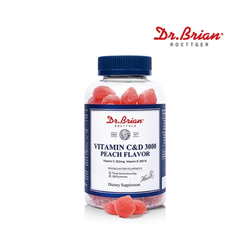 Dr.Brian Vitamin C&D 3000 Peach Flavor 