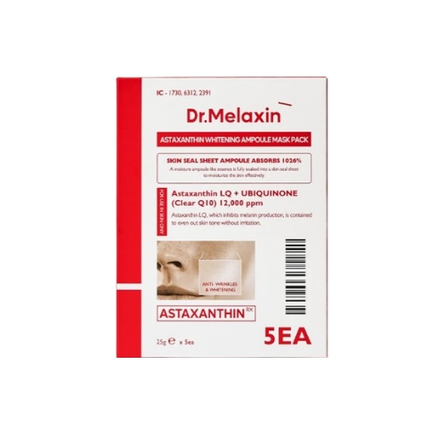 Dr.Melaxin Astaxanthin Whitening Ampoule Mask Pack 25g 5ea