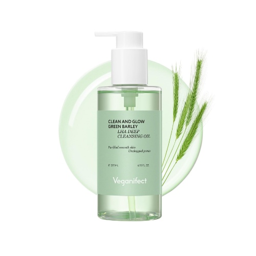 Veganifect Clean And Glow Green Barley LHA Deep Cleansing Oil 205ml