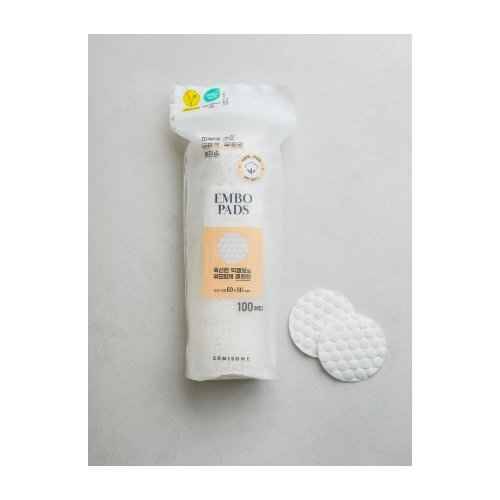 DAISO Pure Cotton Pads 100pcs #Round type