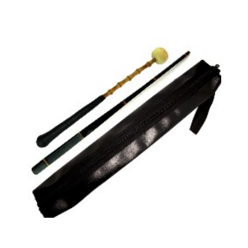 Yellow Bamboo Root Janggu Stick set #사물열채+누빔케이스