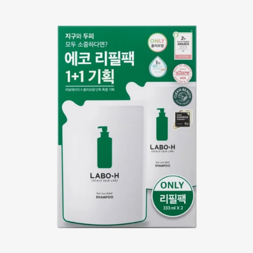 LABO-H Scalp Strengthening Shampoo Hair Loss Care Refill 333mL*2