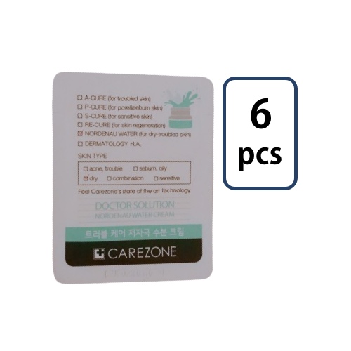 [clearance] Carezone Doctor Solution Nordenau Water Cream Sachet 6pcs