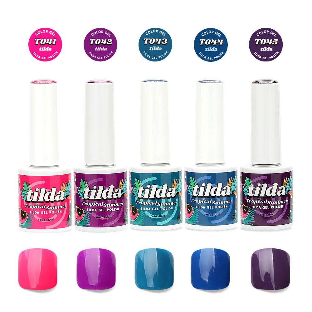 Tilda Color Gel Nail Polish Tropical Summer Series 5colors Set