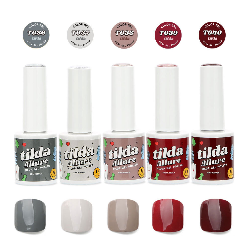 Tilda Color Gel Nail Polish Allure Series 5colors Set