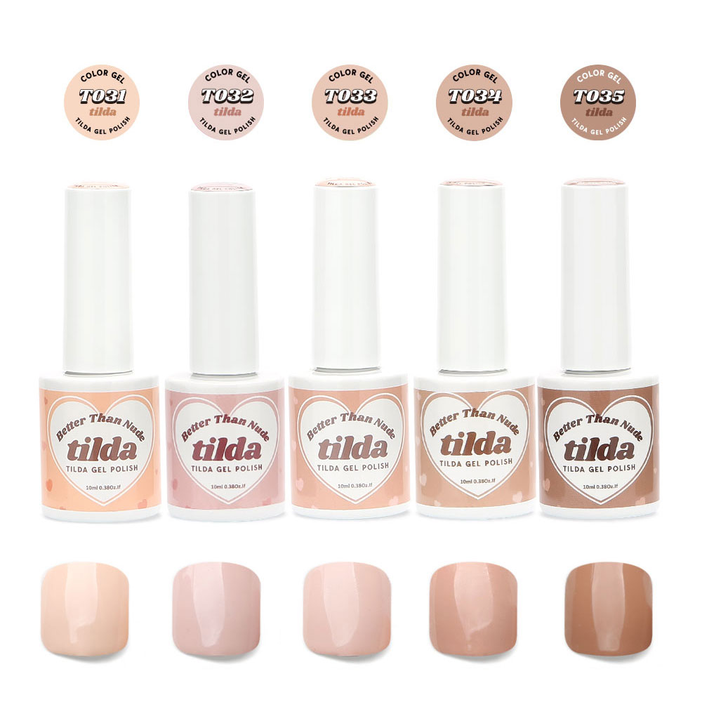 Tilda Color Gel Nail Polish Better Than Nude Series 5colors Set