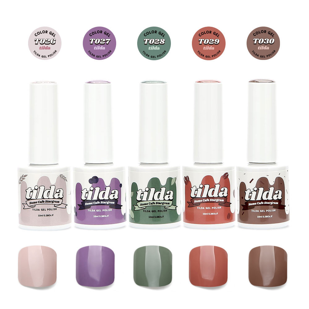Tilda Color Gel Nail Polish Home Cafestagram Series 5colors Set