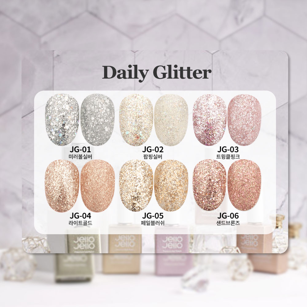 Jello Jello Premium Glitter Gel Polish JG Collection Select 1