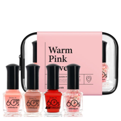 Withshyan 60s Nailaquer Warm Pink Love Set