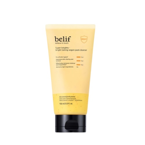 belif Super knights Bright toning vegan pack cleanser 150ml