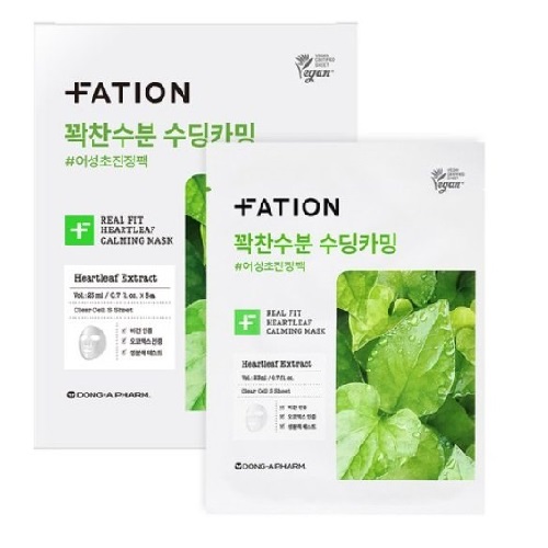 FATION Real Fit HeartLeaf Calming Mask Sheet 23mlx10ea